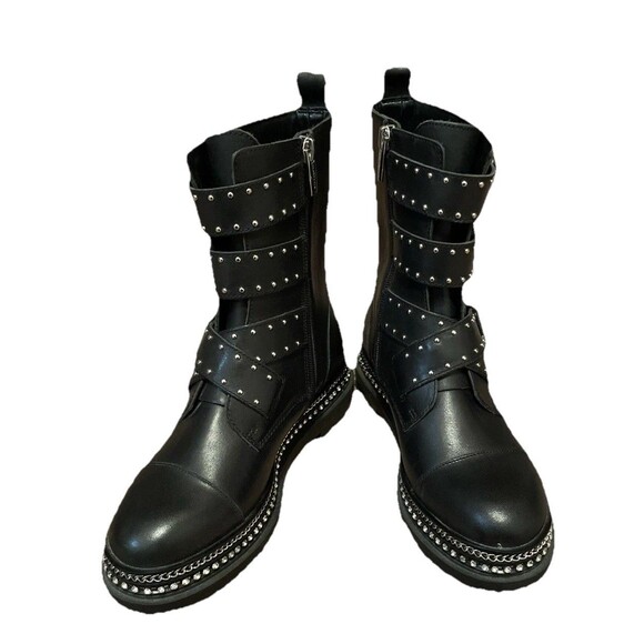 Vince Camuto, Bobette Black Studded Boots. (6M) - Picture 2 of 16